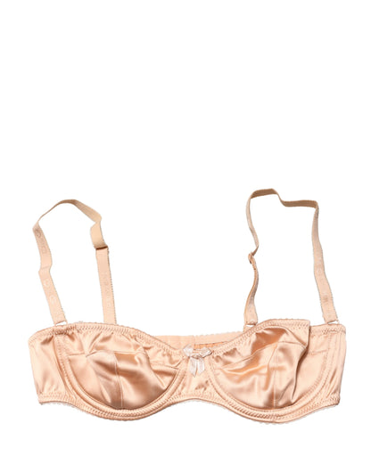 Dolce & Gabbana Women's Polyurethane Polyester & Silk Bra - Beige