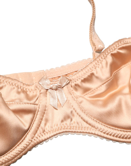 Dolce & Gabbana Women's Polyurethane Polyester & Silk Bra - Beige