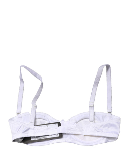 Dolce & Gabbana Women's Polyurethane Polyester & Silk Bra - White