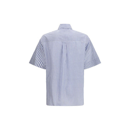 Shirt by Valentino Garavani for men in linen & cotton gold, multicolor, patterned & striped features an architectural silhouette with a refined and elegant for a architectural look.