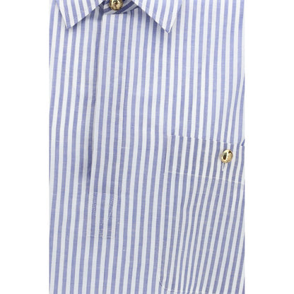 Shirt by Valentino Garavani for men in linen & cotton gold, multicolor, patterned & striped showcases a sublime silhouette, artfully detailed with a sublime and for a sophisticated, sublime finish.