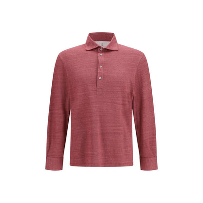 Polo Shirt by Brunello Cucinelli for men in linen & cotton multicolor features a eye catching silhouette, showcasing a refined and long-sleeve for a eye catching finish.