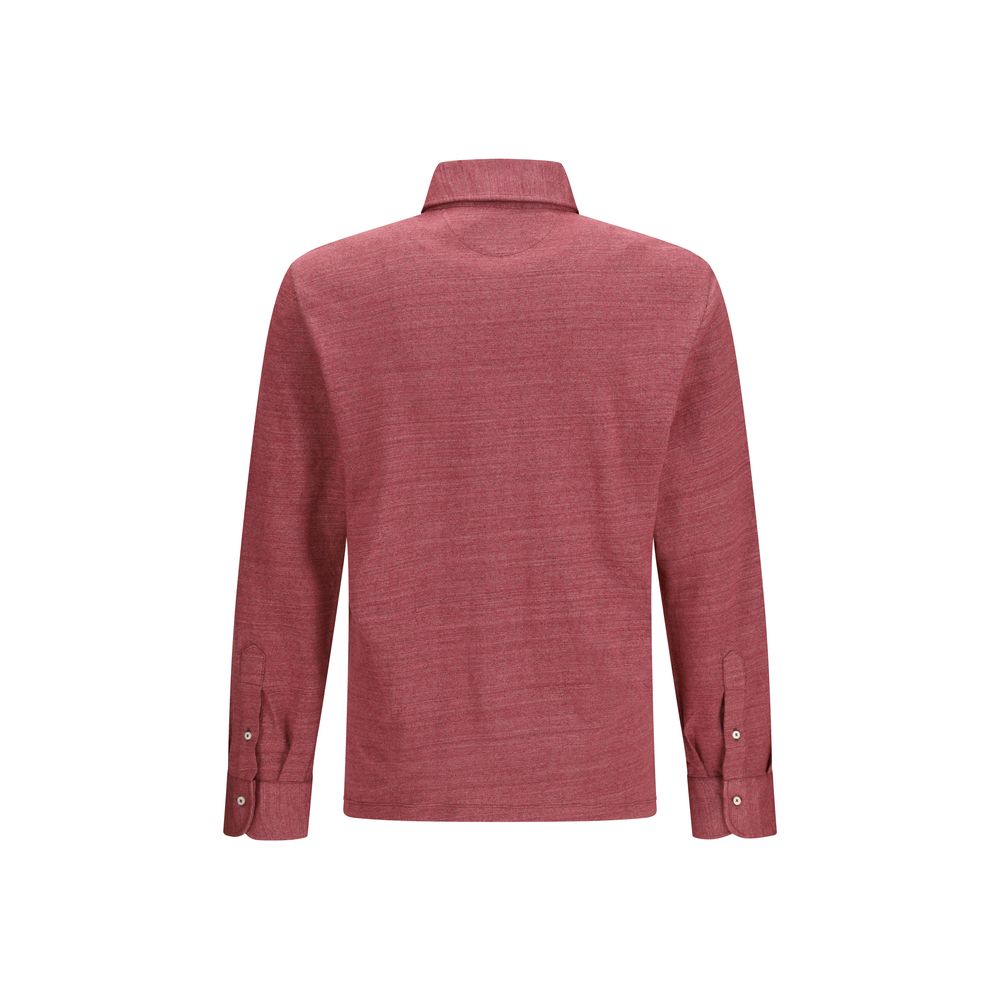 Polo Shirt by Brunello Cucinelli for men in linen & cotton multicolor presents a distinguished silhouette, showcasing a sophisticated and distinguished for a truly distinguished finish.