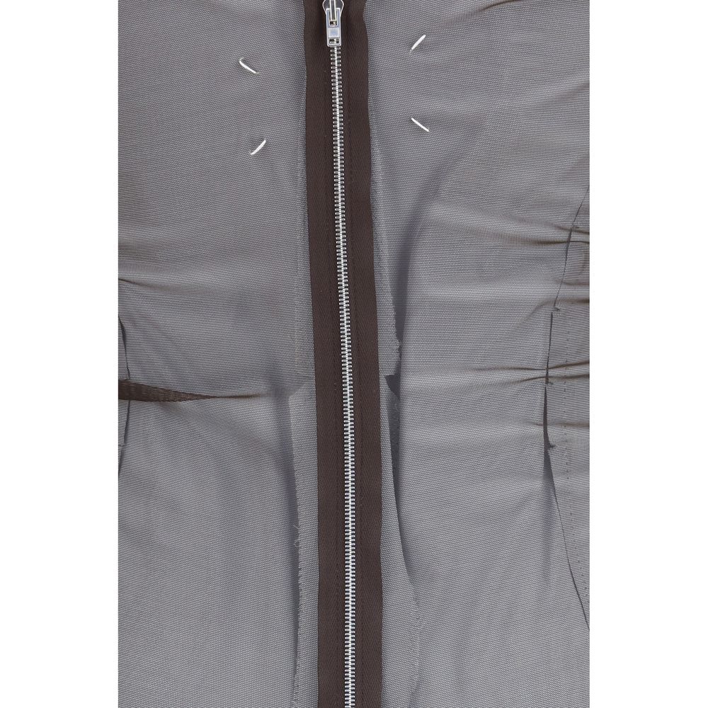 Dress by Maison Margiela for women in stretch polyamide brown features an cute silhouette, detailed with a and that elegantly flows into a cute midi.