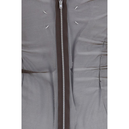 Dress by Maison Margiela for women in stretch polyamide brown features an cute silhouette, detailed with a and that elegantly flows into a cute midi.