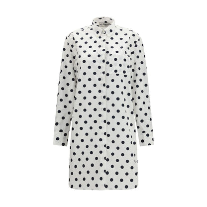 Dress by Fiorucci for women in cotton black, multicolor, white, patterned & print features an eye catching silhouette with a sophisticated , elegant long-sleeve, and a refined midi for a eye catching aesthetic.