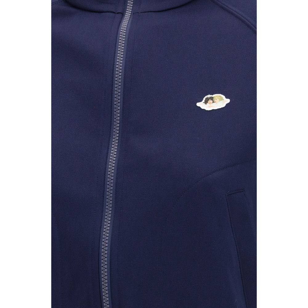 Sweatshirt by Fiorucci for women in polyester blue, signature & striped showcases a slouchy chic silhouette, artfully detailed with a slouchy chic and for a slouchy chic finish.