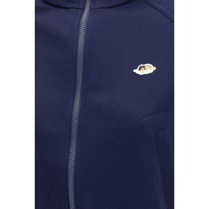 Sweatshirt by Fiorucci for women in polyester blue, signature & striped showcases a slouchy chic silhouette, artfully detailed with a slouchy chic and for a slouchy chic finish.