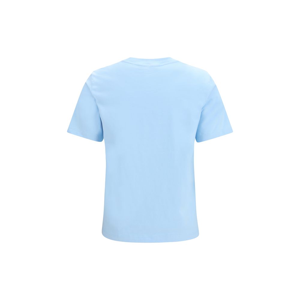 T-Shirt by Fiorucci for women in cotton blue & signature showcases a unassuming silhouette, artfully detailed with a refined crew neckline and unassuming for a sophisticated, contemporary look.