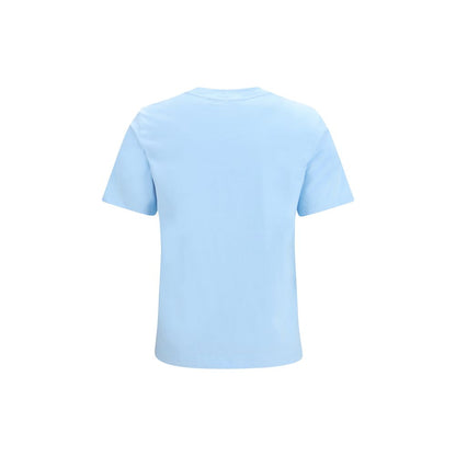 T-Shirt by Fiorucci for women in cotton blue & signature showcases a unassuming silhouette, artfully detailed with a refined crew neckline and unassuming for a sophisticated, contemporary look.
