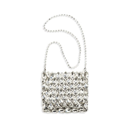 Drawstring Shoulder Bag by Self-Portrait for women in polyester leather & crystal pink & silver features a enviable silhouette, showcasing a secure drawstring, ample , and enviable for a enviable finish.