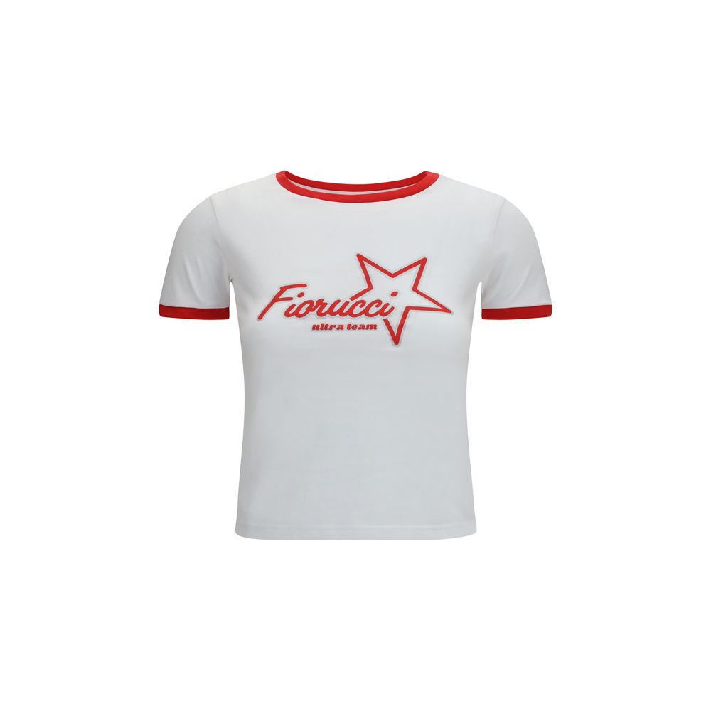 T-Shirt by Fiorucci for women in cotton multicolor, red & print features a plush silhouette, showcasing a sophisticated crew neckline and short-sleeve for a truly plush finish.