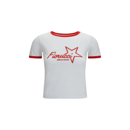 T-Shirt by Fiorucci for women in cotton multicolor, red & print features a plush silhouette, showcasing a sophisticated crew neckline and short-sleeve for a truly plush finish.