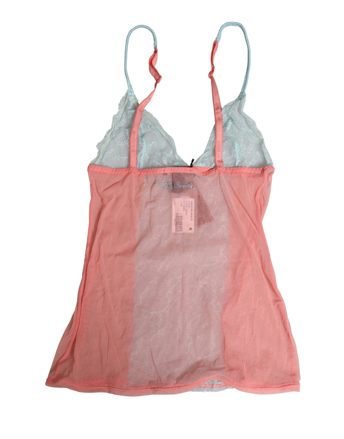 Roberto Cavalli Multicolor Sheer Lace Lingerie Chemise Top Underwear