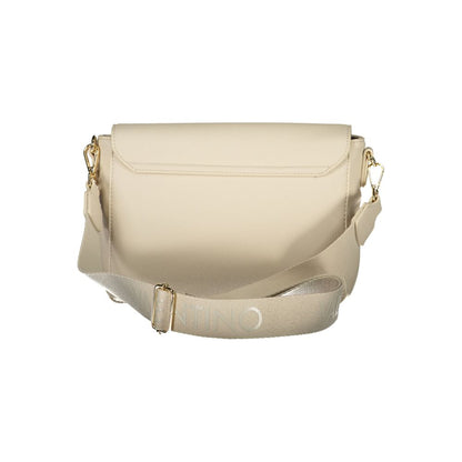 This Evening Handbag by Mario Valentino for women in polyurethane and beige presents a sculptural silhouette featuring a secure , ample , and versatile for a sculptural finish.