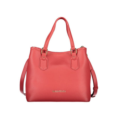 This Handbag by Mario Valentino for women in polyurethane and red presents a sculptural silhouette featuring a secure , ample , and versatile for a sculptural finish.
