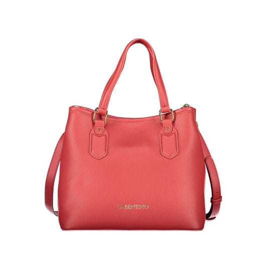 This Handbag by Mario Valentino for women in polyurethane and red presents a sculptural silhouette featuring a secure , ample , and versatile for a sculptural finish.