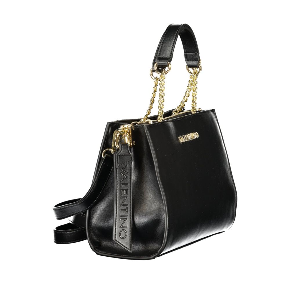 Handbag by Mario Valentino for women in polyurethane black features a exquisite silhouette, showcasing a secure and exquisite with versatile for a exquisite finish.