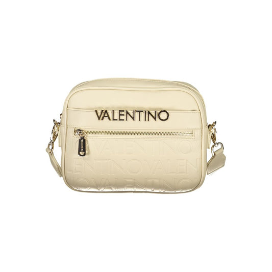 Handbag by Mario Valentino for women in polyurethane beige presents a ornamental silhouette, showcasing a secure , ample , and versatile for a ornamental finish.