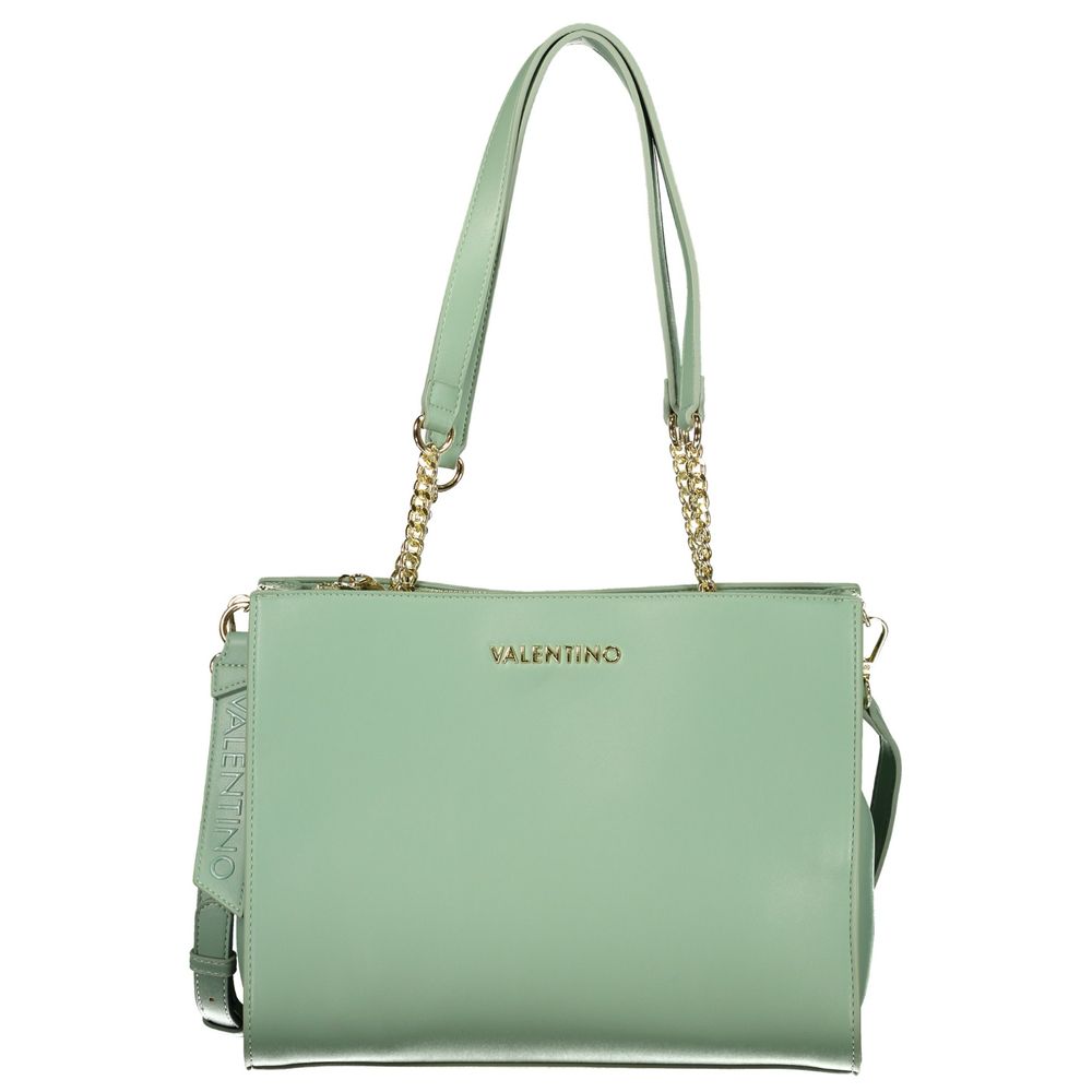 Handbag by Mario Valentino for women in polyurethane green features an refined silhouette, showcasing a secure , ample , and versatile for a sophisticated refined aesthetic.