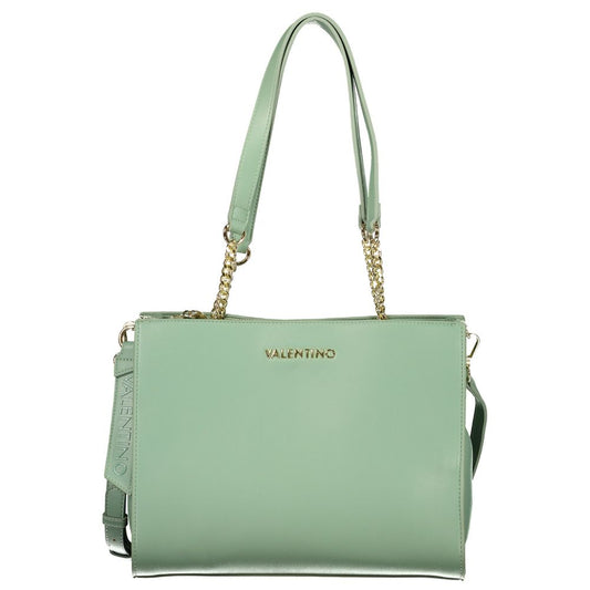 Handbag by Mario Valentino for women in polyurethane green features an refined silhouette, showcasing a secure , ample , and versatile for a sophisticated refined aesthetic.