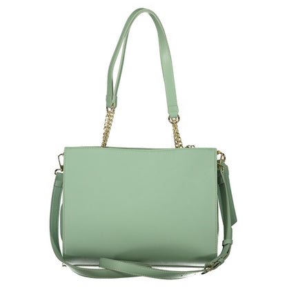 Handbag by Mario Valentino for women in polyurethane green features a refined silhouette, showcasing a secure , organized , and versatile for a refined finish.