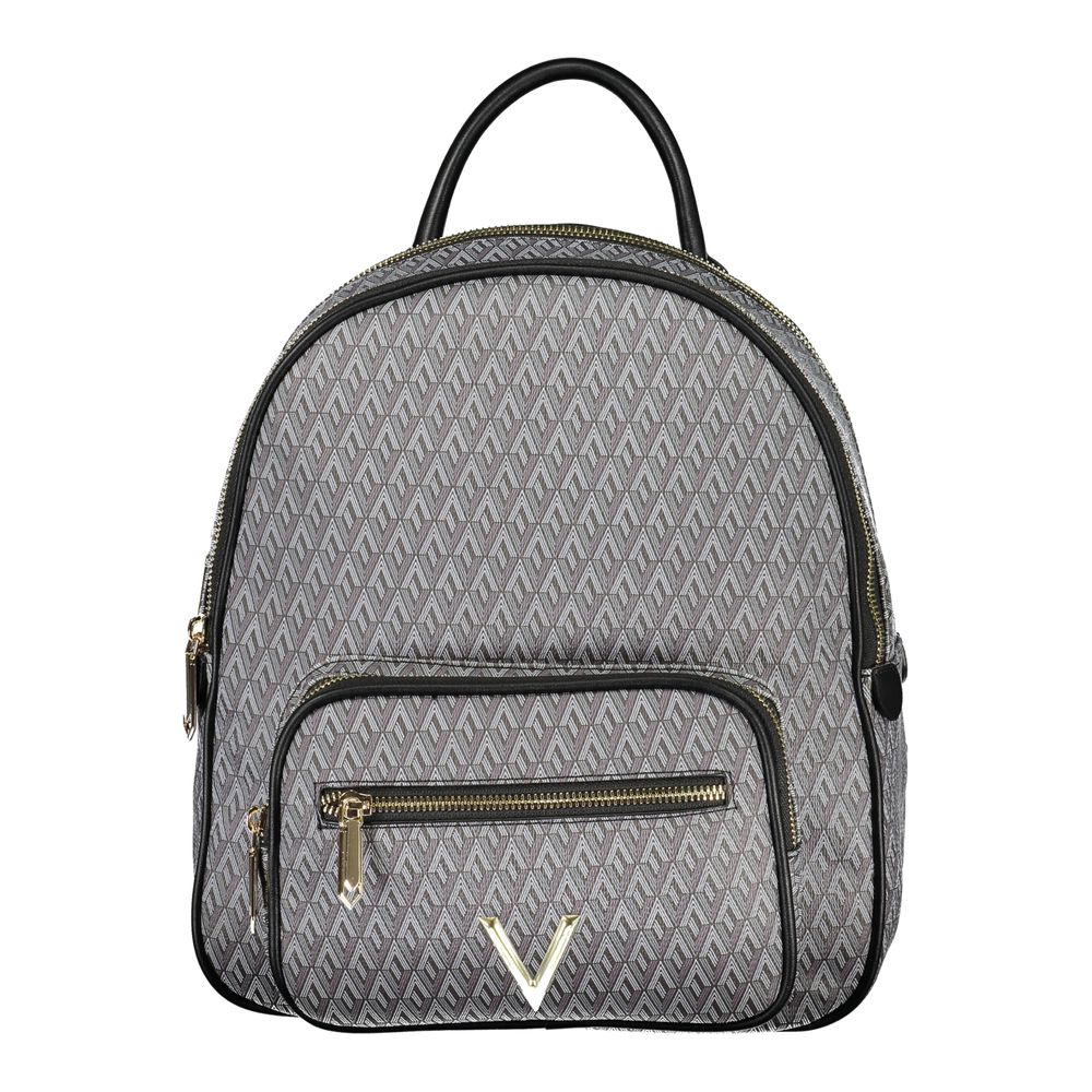 Backpack by Mario Valentino for women in polyurethane black presents a stately Polyurethane Backpack design, showcasing a secure with ample and versatile backpack-strap for a stately finish.
