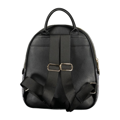 Backpack by Mario Valentino for women in polyurethane black features a stately Polyurethane Backpack design, showcasing a secure , ample , and versatile backpack-strap for a stately finish.