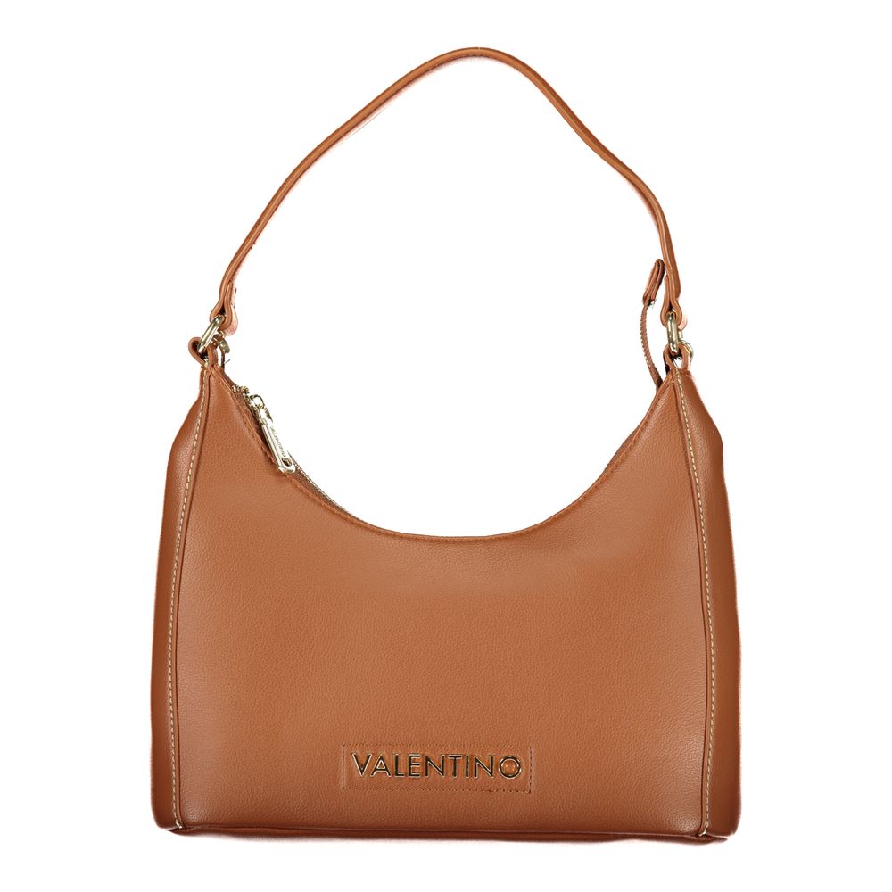 Handbag by Mario Valentino for women in polyurethane brown features a refined silhouette, showcasing a secure , organized , and versatile for a refined finish.