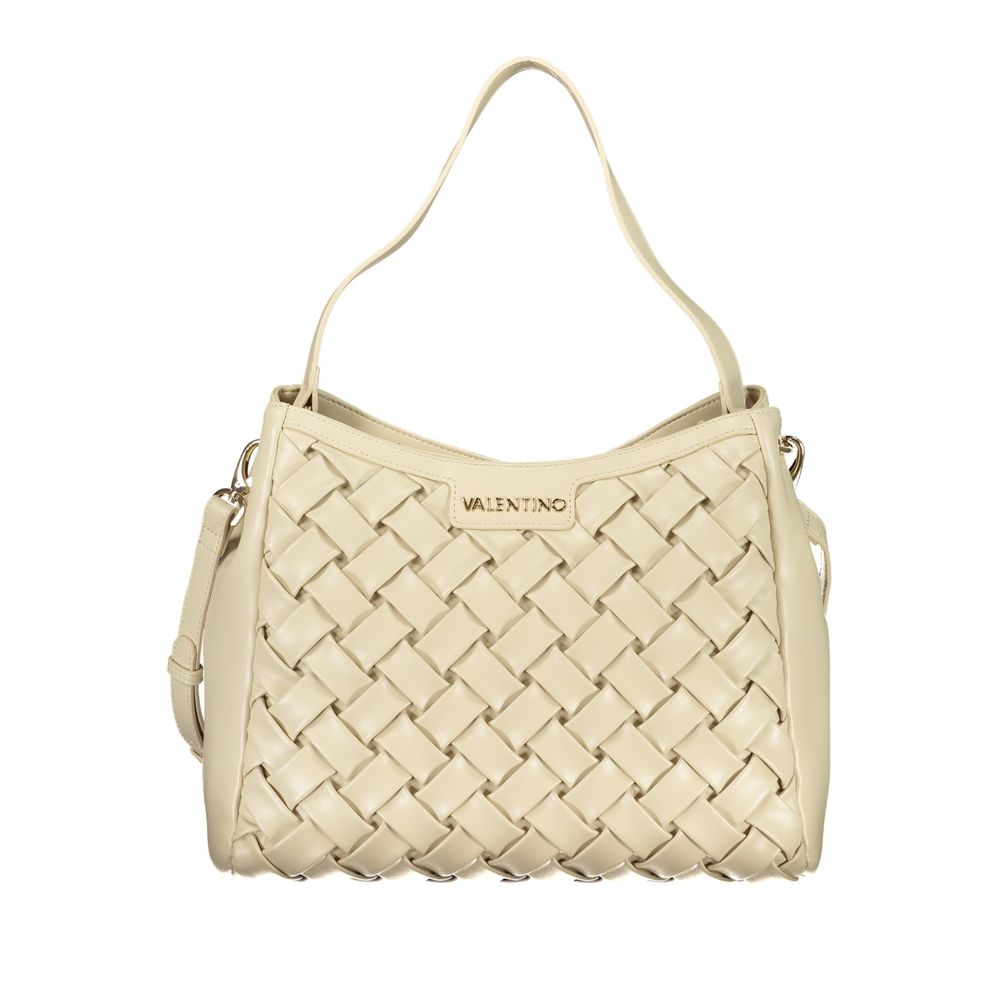 Evening Handbag by Mario Valentino for women in polyurethane beige features an refined silhouette, showcasing a secure , ample , and versatile for a sophisticated refined aesthetic.
