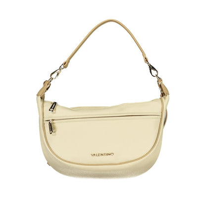 Shoulder Handbag by Mario Valentino for women in polyurethane beige features an refined silhouette, showcasing a secure , ample , and versatile shoulder-strap for a sophisticated refined aesthetic.