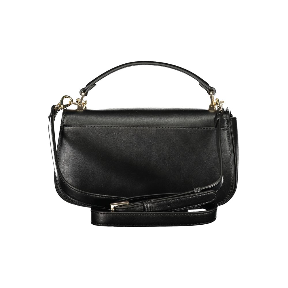Evening Handbag by Mario Valentino for women in polyurethane black features a refined silhouette, showcasing a secure , organized , and versatile for a refined finish.
