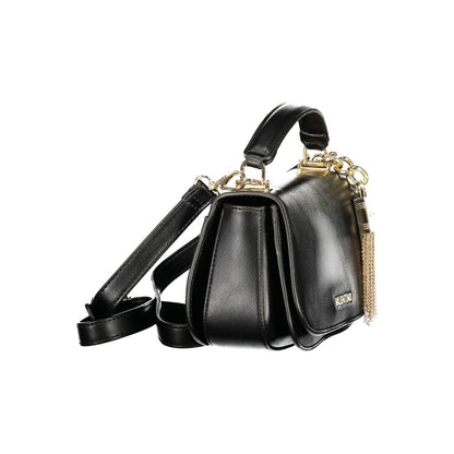 Evening Handbag by Mario Valentino for women in polyurethane black features an refined silhouette, showcasing a secure , ample , and versatile for a sophisticated refined aesthetic.