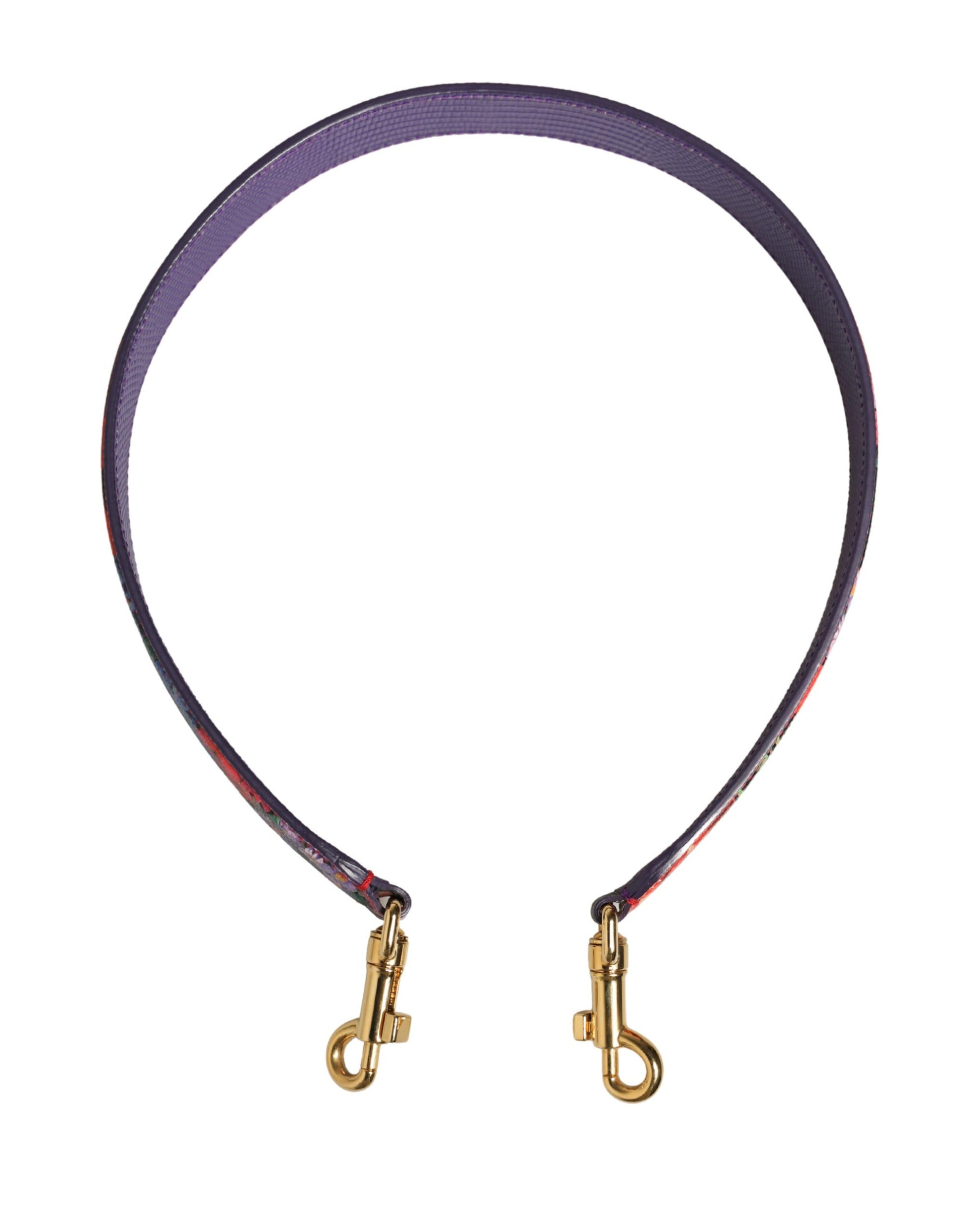 Shoulder Strap from Dolce & Gabbana for women in calf leather gold, multicolor & floral features an on trend design from the Calf Leather Shoulder Strap collection, highlighting a premium look.