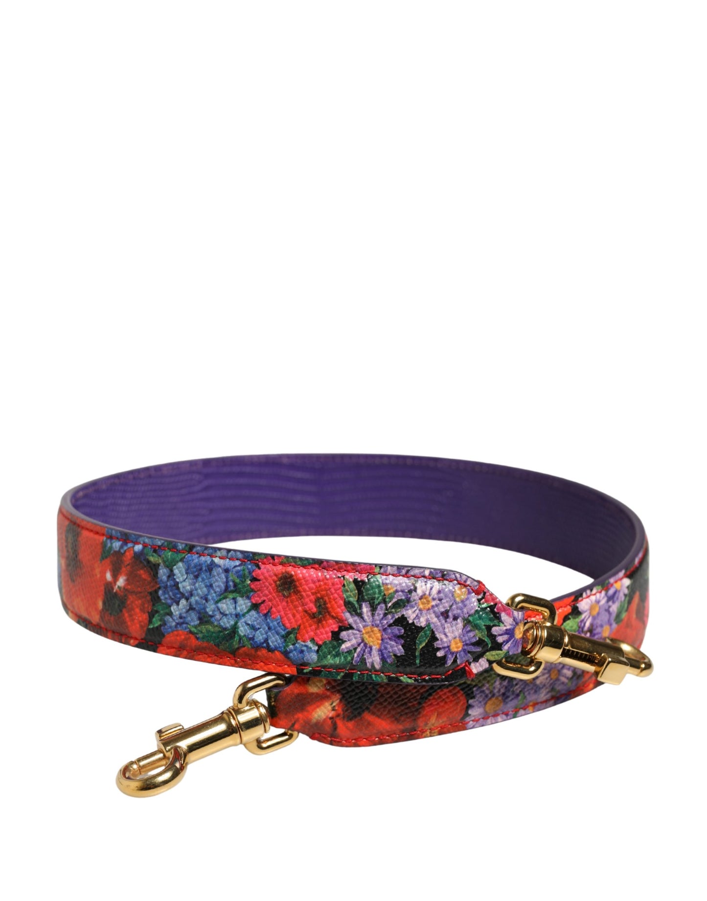 Shoulder Strap by Dolce & Gabbana for women in calf leather gold, multicolor & floral features a effortlessly chic design, perfectly complementing the signature look of the Calf Leather Shoulder Strap.