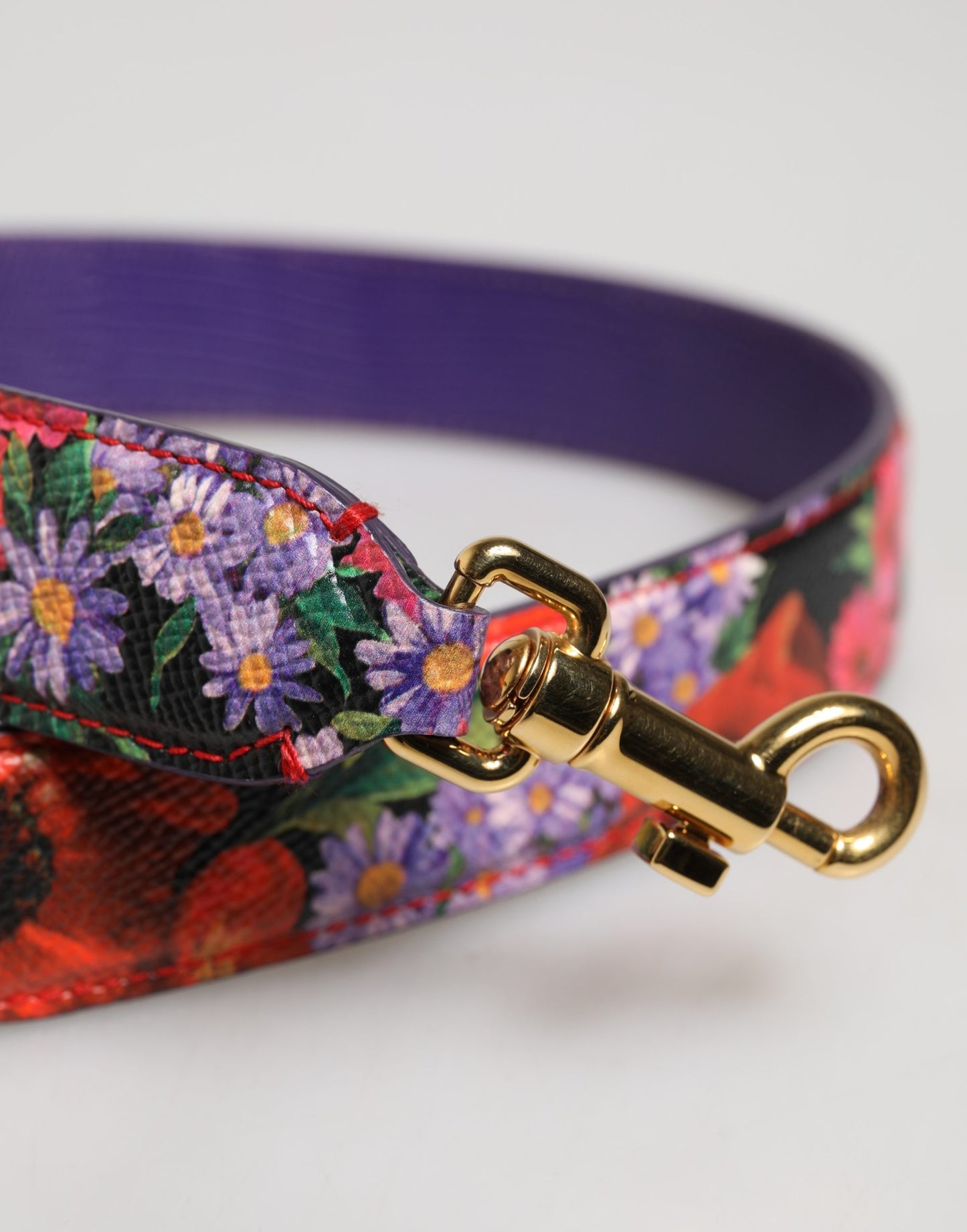 Shoulder Strap by Dolce & Gabbana for women in calf leather gold, multicolor & floral showcases a enviable design, perfect for elevating any ensemble as part of the Calf Leather Shoulder Strap collection.