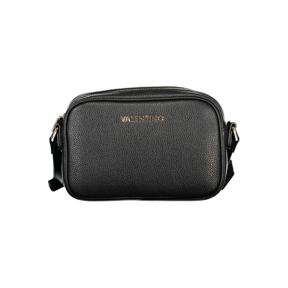 This Shoulder Handbag by Mario Valentino for women in polyethylene and black presents a sculptural silhouette featuring a secure zipper, ample internal-pockets, and versatile shoulder-strap & adjustable-strap for a sculptural finish.