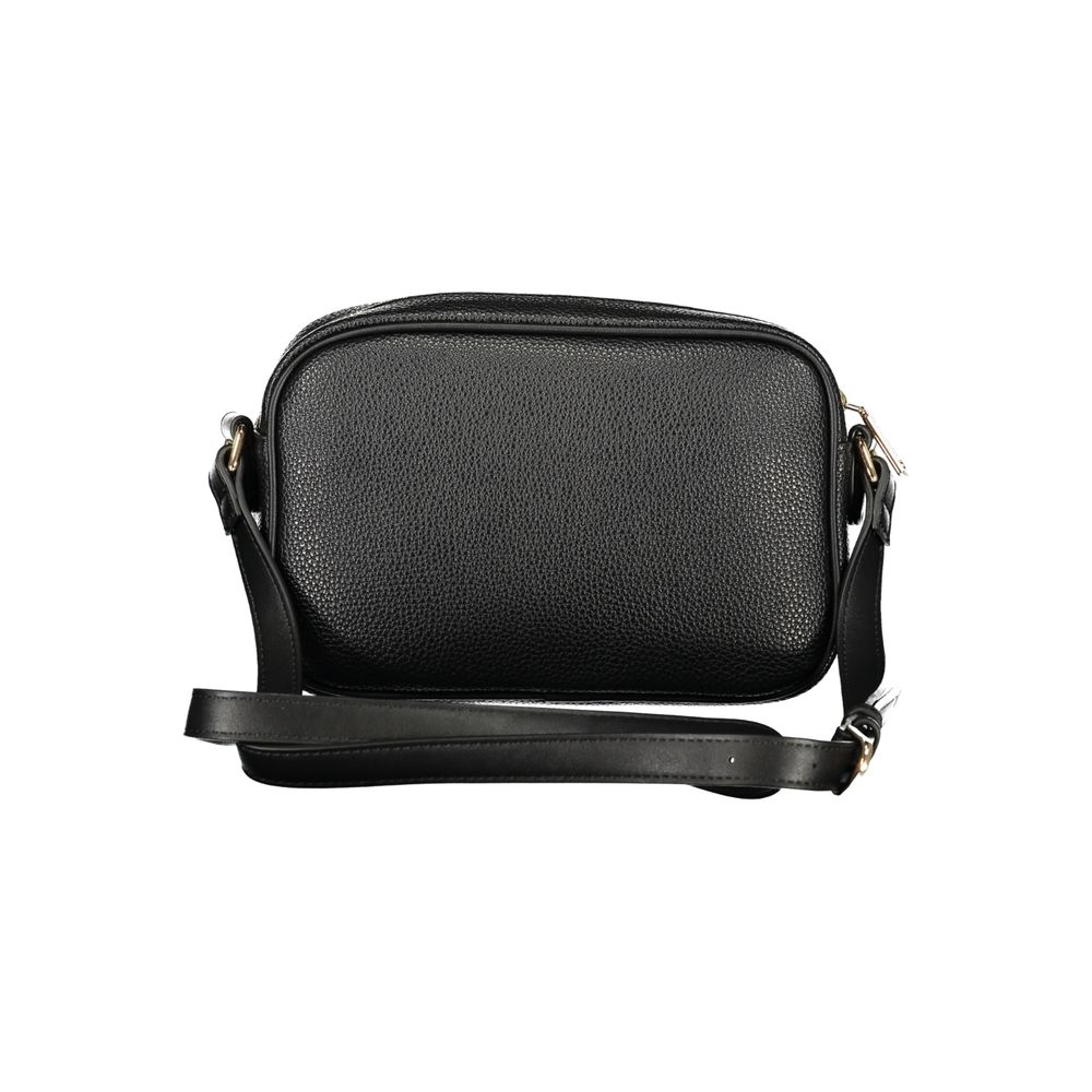 Shoulder Handbag by Mario Valentino for women in polyethylene black features a refined silhouette, showcasing a secure zipper, organized internal-pockets, and versatile shoulder-strap & adjustable-strap for a refined finish.
