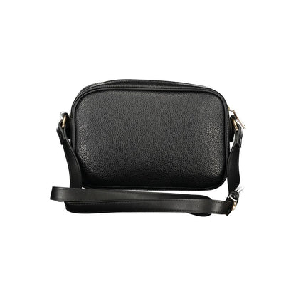 Shoulder Handbag by Mario Valentino for women in polyethylene black features a refined silhouette, showcasing a secure zipper, organized internal-pockets, and versatile shoulder-strap & adjustable-strap for a refined finish.