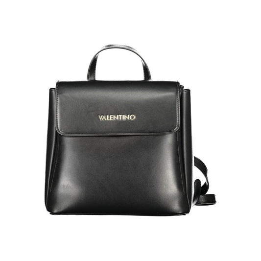 Backpack by Mario Valentino for women in polyethylene black features a architectural Polyethylene Backpack design with a secure snap & zipper, ample built-in-compartments & internal-pockets, and versatile handle, backpack-strap & adjustable-strap for a architectural finish.