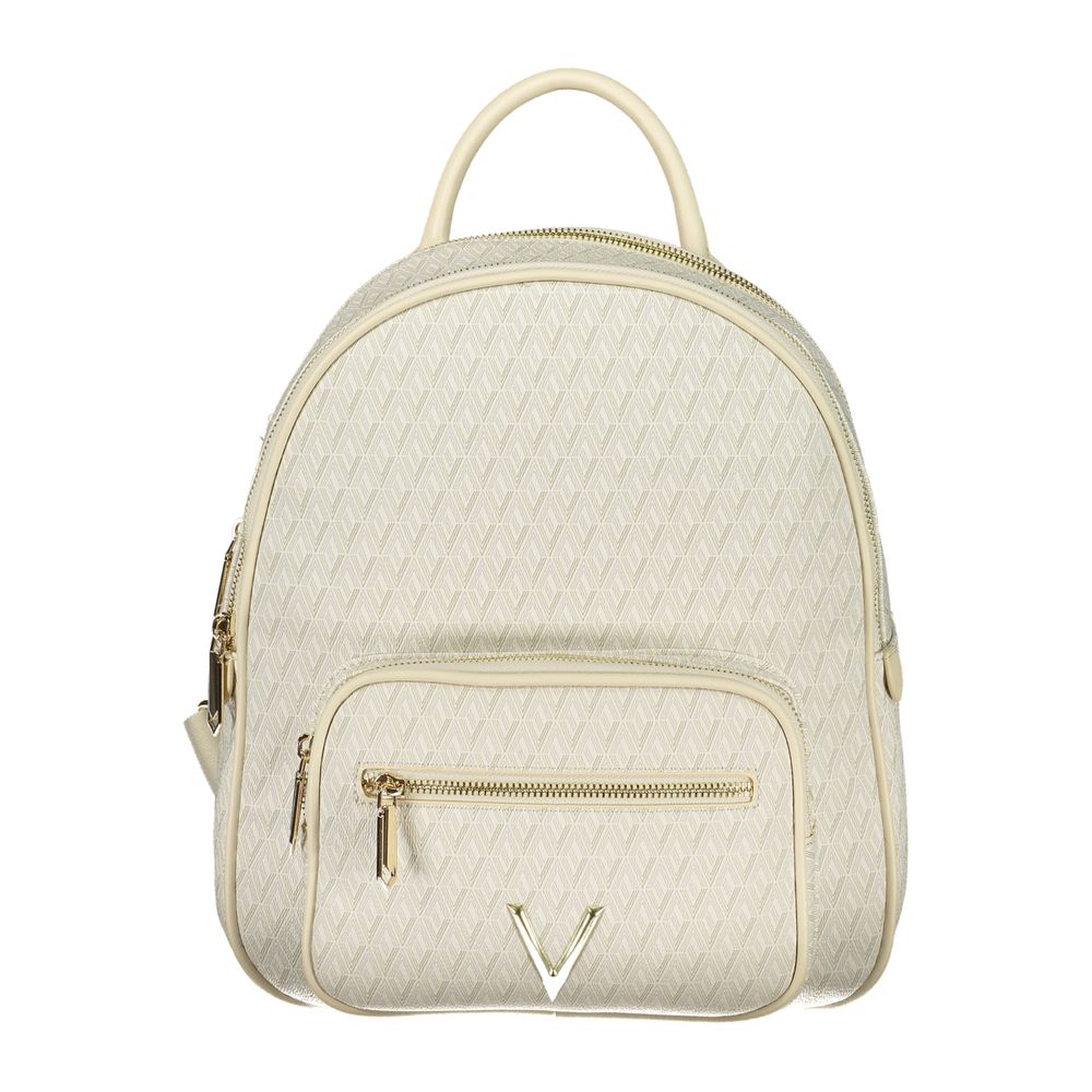 Backpack by Mario Valentino for women in polyethylene beige & signature features an stately silhouette from the Polyethylene Backpack range, with a secure zipper, ample built-in-compartments, external-pockets & internal-pockets, and versatile handle, backpack-strap & adjustable-strap.