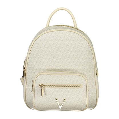 Backpack by Mario Valentino for women in polyethylene beige & signature features an stately silhouette from the Polyethylene Backpack range, with a secure zipper, ample built-in-compartments, external-pockets & internal-pockets, and versatile handle, backpack-strap & adjustable-strap.