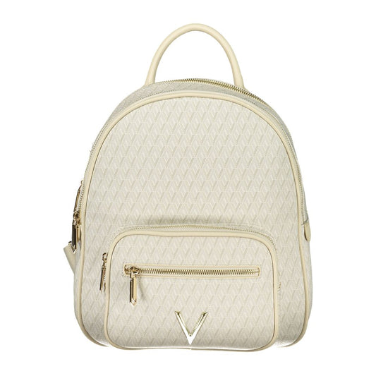 Backpack by Mario Valentino for women in polyethylene beige & signature features an stately silhouette from the Polyethylene Backpack range, with a secure zipper, ample built-in-compartments, external-pockets & internal-pockets, and versatile handle, backpack-strap & adjustable-strap.
