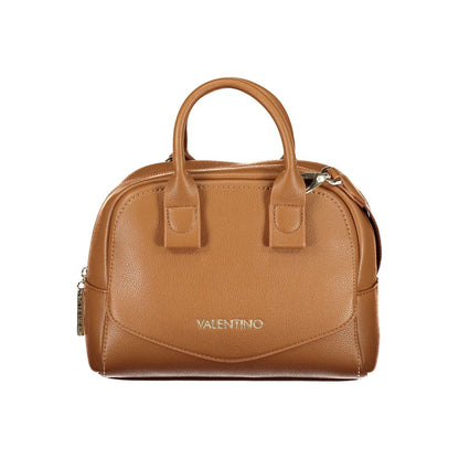 Handbag by Mario Valentino for women in polyethylene brown features a ornamental silhouette, showcasing a secure zipper, ample document-holder & internal-pockets, and ornamental shoulder-strap, adjustable-strap & handle for a sophisticated look.