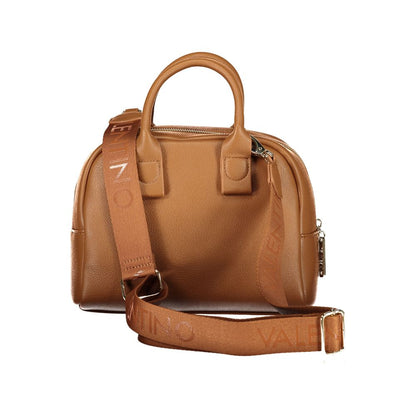 Handbag by Mario Valentino for women in polyethylene brown presents a ornamental silhouette, showcasing a secure zipper, ample document-holder & internal-pockets, and versatile shoulder-strap, adjustable-strap & handle for a ornamental finish.