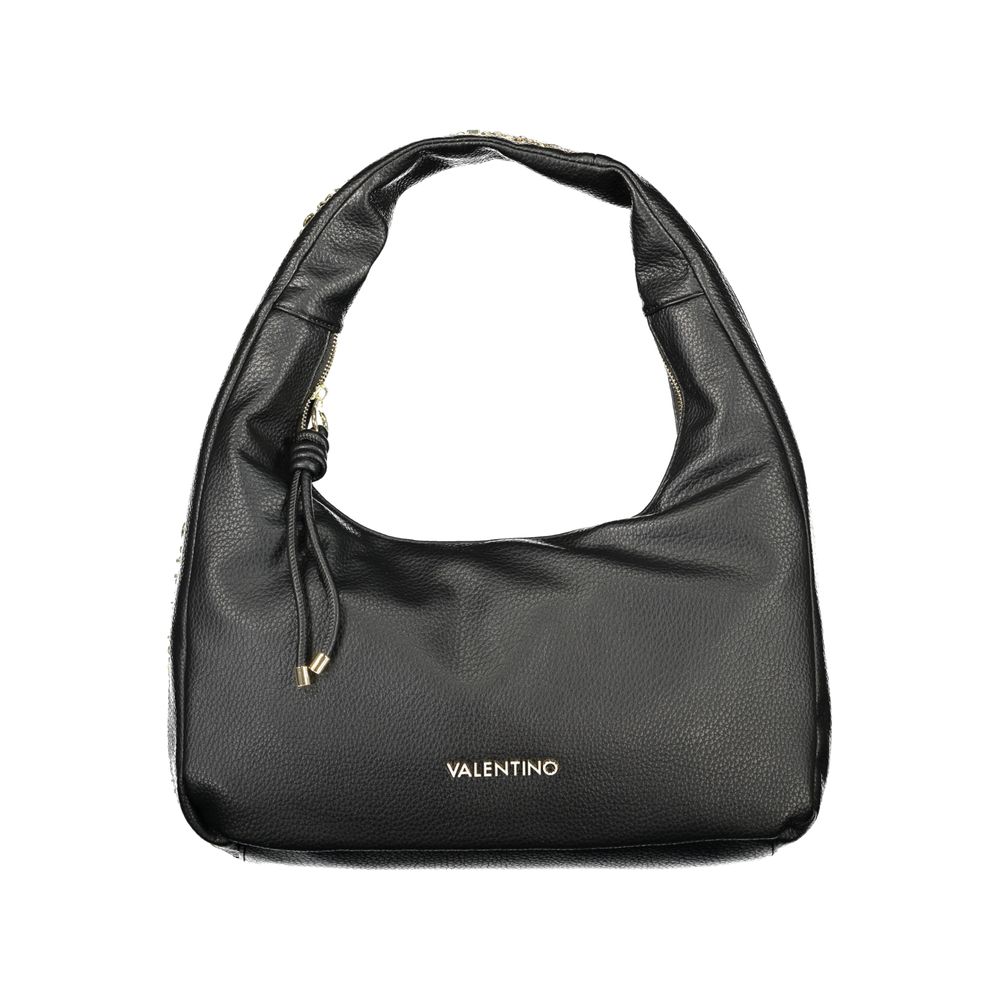 Frame Handbag by Mario Valentino for women in polyethylene black presents a ornamental silhouette, showcasing a secure zipper, ample internal-pockets, and versatile shoulder-strap & handle for a ornamental finish.