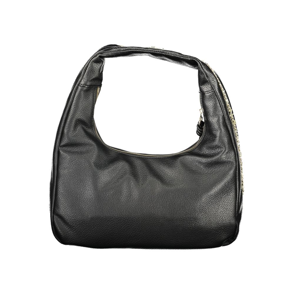 Frame Handbag by Mario Valentino for women in polyethylene black features a exquisite silhouette, showcasing a secure zipper and exquisite internal-pockets with versatile shoulder-strap & handle for a exquisite finish.