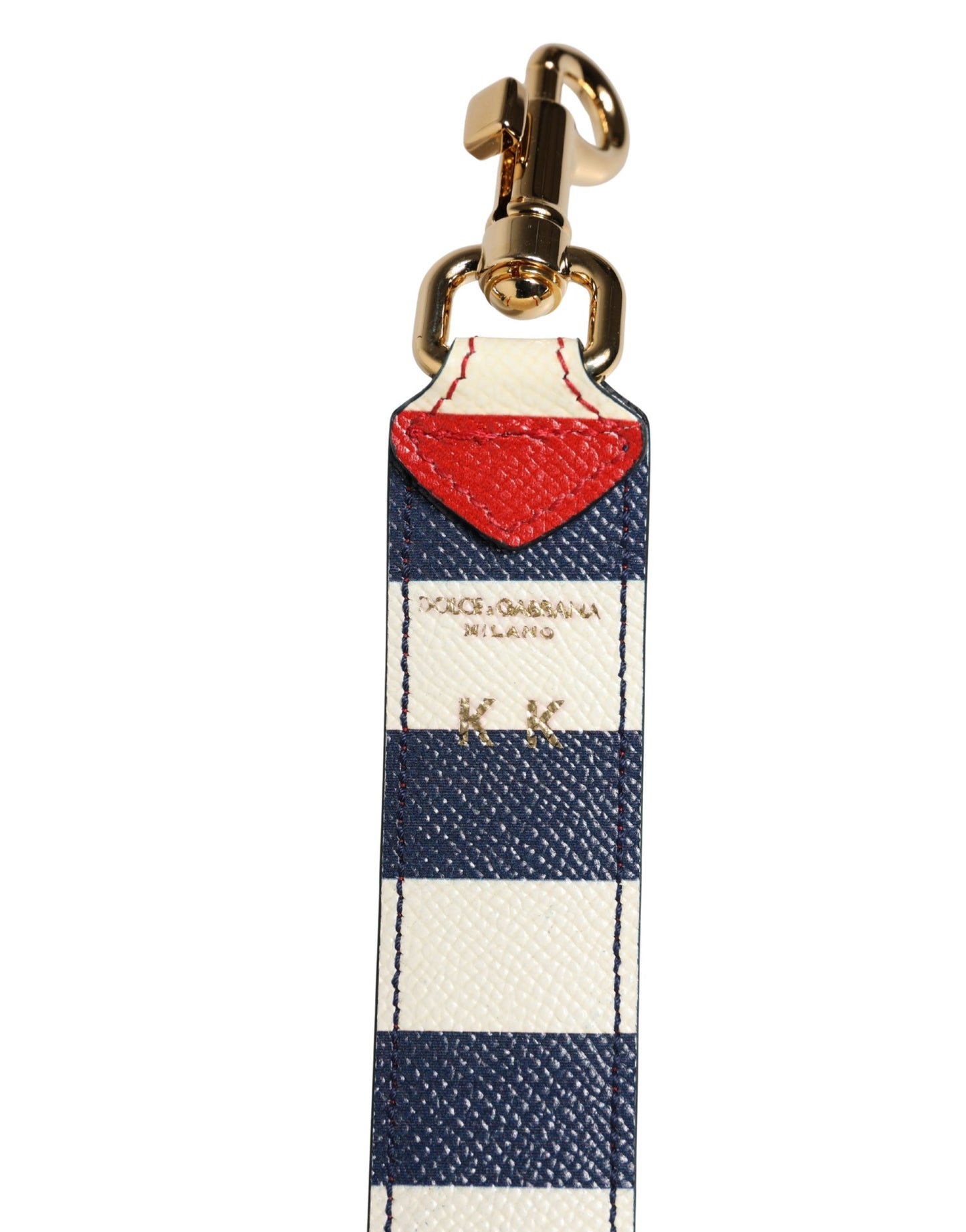 Shoulder Strap by Dolce & Gabbana for women in calf leather gold, multicolor & striped features a contemporary design, highlighting the distinctive style of the Calf Leather Shoulder Strap with a contemporary finish.