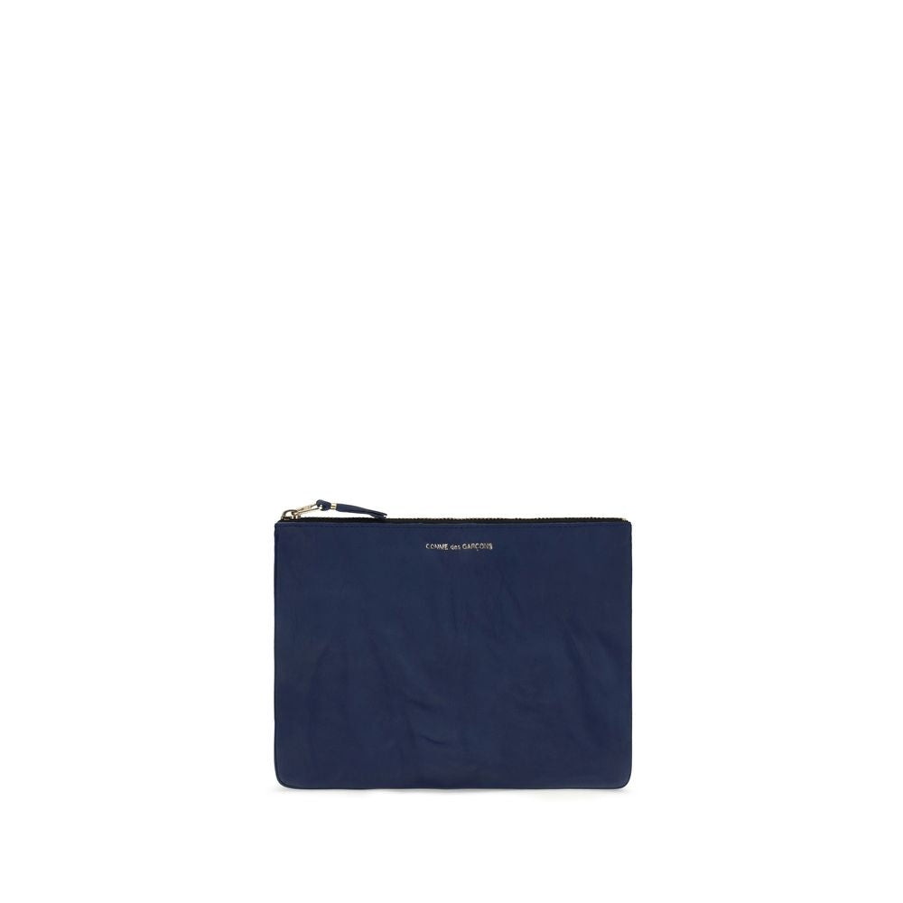 Comme Des Garçons Bos Taurus Calf Leather Wallet - Blue Gold