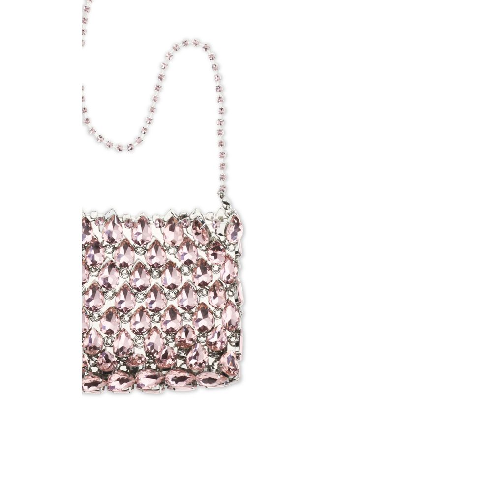 Small Crossbody Clutch Shoulder Bag by Self-Portrait for women in polyester leather & crystal multicolor & pink features a effortless chic silhouette with a secure drawstring, ample , and versatile shoulder-strap for a effortless chic finish.